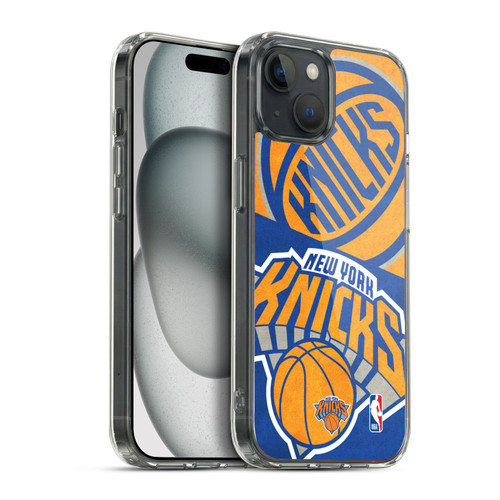NBA New York Knicks Half Oversized Soft Gel Case for Apple iPhone 15 Plus & MagSafe