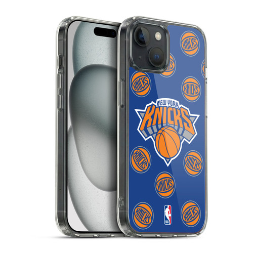 NBA New York Knicks Patterns Soft Gel Case for Apple iPhone 15 Plus & MagSafe
