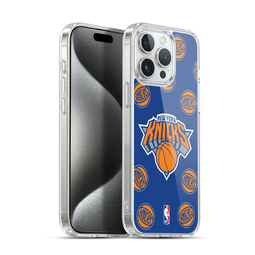 NBA New York Knicks Patterns Soft Gel Case for Apple iPhone 15 Pro Max & MagSafe