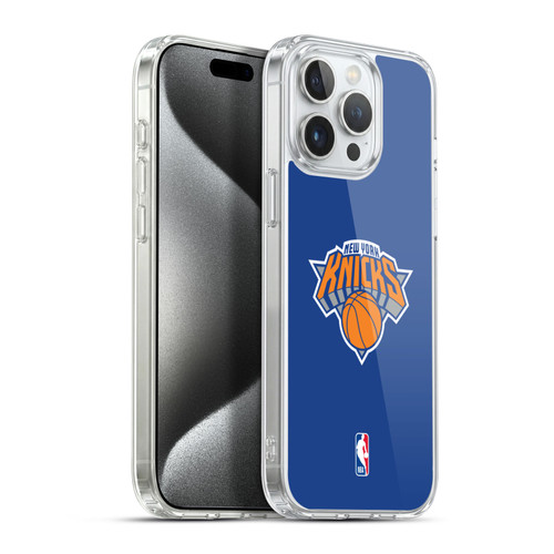 NBA New York Knicks Plain Soft Gel Case for Apple iPhone 15 Pro Max & MagSafe