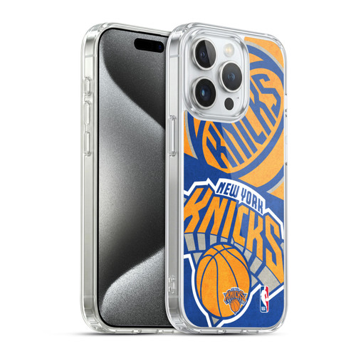 NBA New York Knicks Half Oversized Soft Gel Case for Apple iPhone 15 Pro & MagSafe