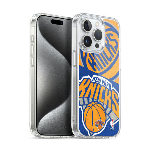 NBA New York Knicks Half Oversized Soft Gel Case for Apple iPhone 15 Pro & MagSafe
