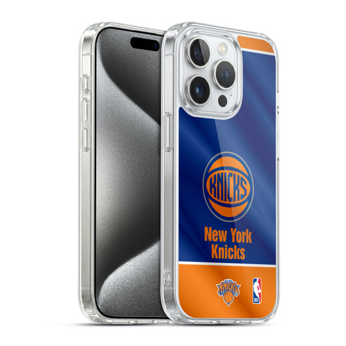 NBA New York Knicks Horizontal Banner Soft Gel Case for Apple iPhone 15 Pro & MagSafe
