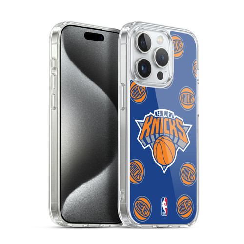 NBA New York Knicks Patterns Soft Gel Case for Apple iPhone 15 Pro & MagSafe