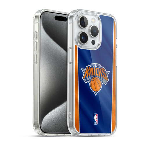 NBA New York Knicks Vertical Banner Soft Gel Case for Apple iPhone 15 Pro & MagSafe