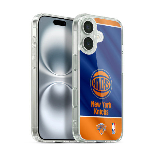 NBA New York Knicks Horizontal Banner Soft Gel Case for Apple iPhone 16 & MagSafe