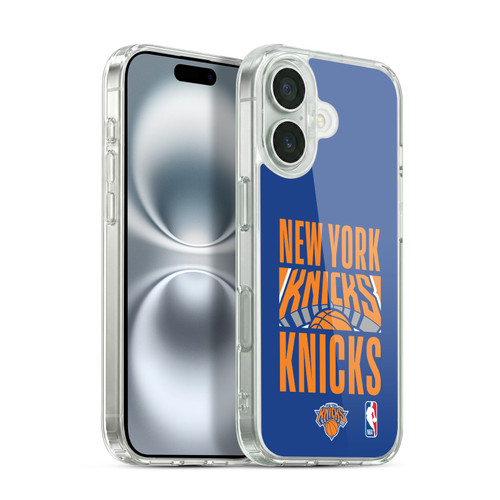 NBA New York Knicks Typography Soft Gel Case for Apple iPhone 16 & MagSafe