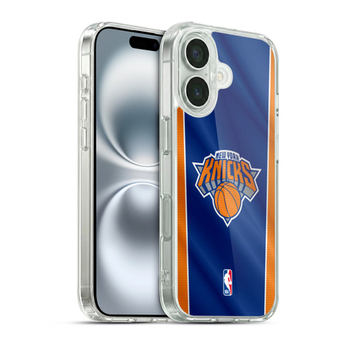 NBA New York Knicks Vertical Banner Soft Gel Case for Apple iPhone 16 & MagSafe