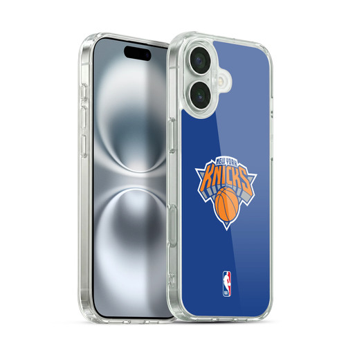 NBA New York Knicks Plain Soft Gel Case for Apple iPhone 16 Plus & MagSafe