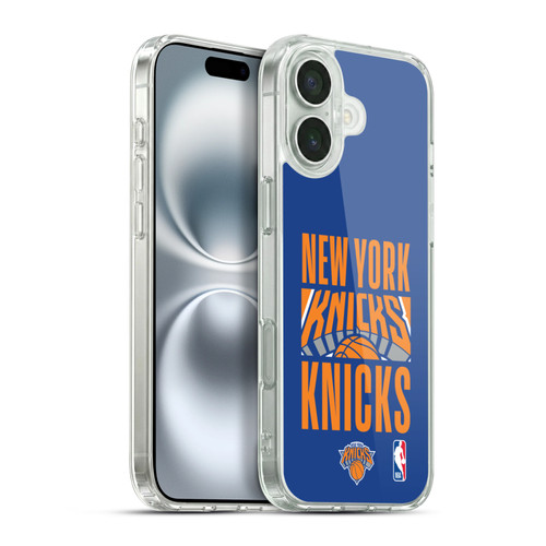 NBA New York Knicks Typography Soft Gel Case for Apple iPhone 16 Plus & MagSafe