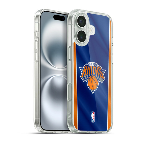 NBA New York Knicks Vertical Banner Soft Gel Case for Apple iPhone 16 Plus & MagSafe