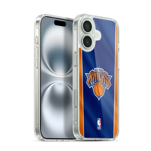 NBA New York Knicks Vertical Banner Soft Gel Case for Apple iPhone 16 Plus & MagSafe
