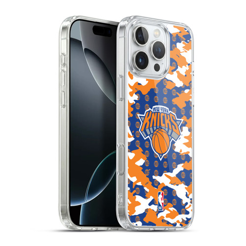NBA New York Knicks Camouflage Soft Gel Case for Apple iPhone 16 Pro Max & MagSafe