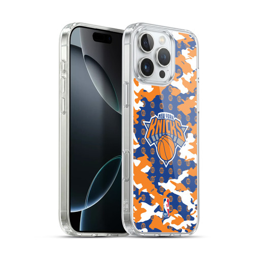 NBA New York Knicks Camouflage Soft Gel Case for Apple iPhone 16 Pro Max & MagSafe