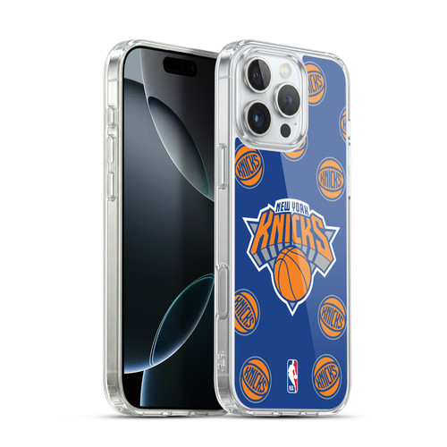 NBA New York Knicks Patterns Soft Gel Case for Apple iPhone 16 Pro Max & MagSafe