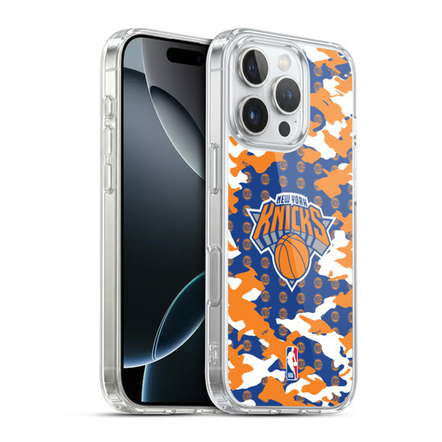 NBA New York Knicks Camouflage Soft Gel Case for Apple iPhone 16 Pro & MagSafe