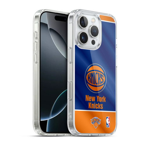 NBA New York Knicks Horizontal Banner Soft Gel Case for Apple iPhone 16 Pro & MagSafe