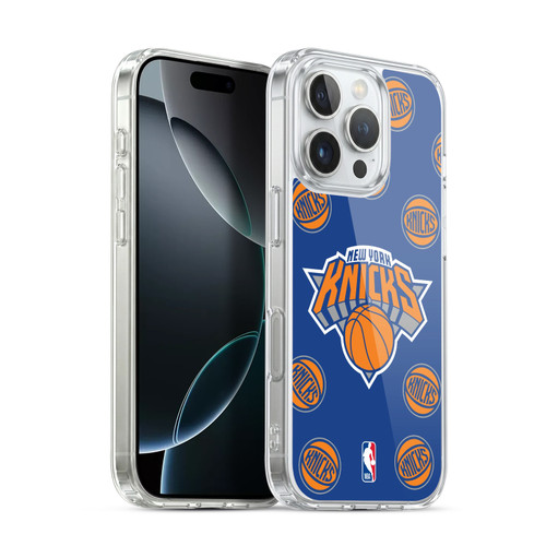 NBA New York Knicks Patterns Soft Gel Case for Apple iPhone 16 Pro & MagSafe
