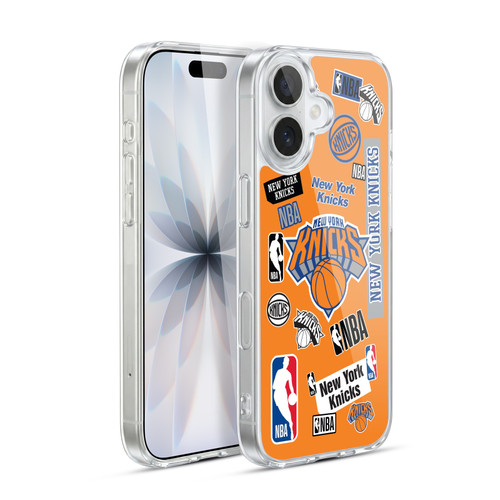 NBA New York Knicks Sticker Collage Soft Gel Case for Apple iPhone 17