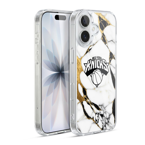 NBA New York Knicks White Marble Soft Gel Case for Apple iPhone 17