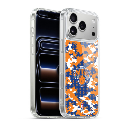 NBA New York Knicks Camouflage Soft Gel Case for Apple iPhone 17 Pro Max