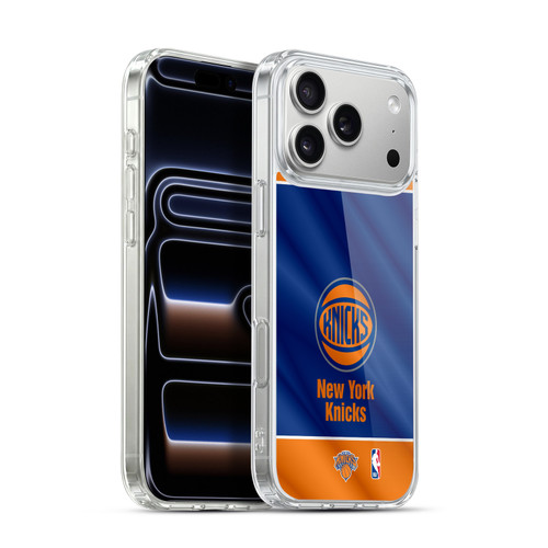 NBA New York Knicks Horizontal Banner Soft Gel Case for Apple iPhone 17 Pro Max