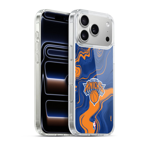 NBA New York Knicks Marble Agates Soft Gel Case for Apple iPhone 17 Pro Max