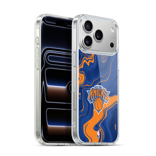 NBA New York Knicks Marble Agates Soft Gel Case for Apple iPhone 17 Pro Max