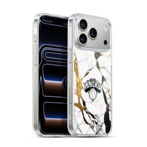 NBA New York Knicks White Marble Soft Gel Case for Apple iPhone 17 Pro Max