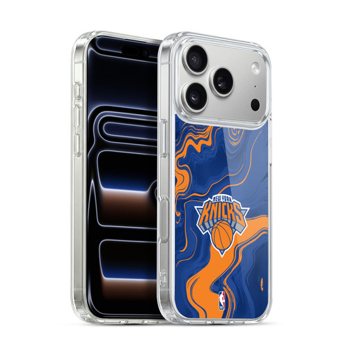NBA New York Knicks Marble Agates Soft Gel Case for Apple iPhone 17 Pro