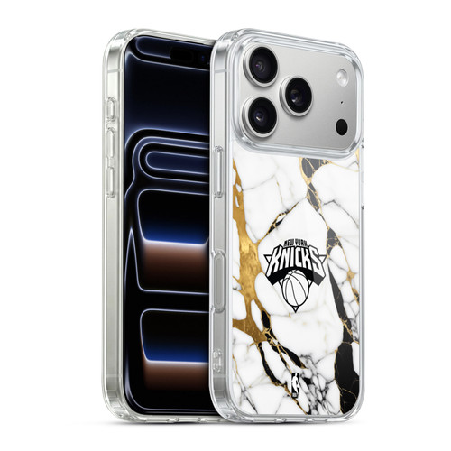 NBA New York Knicks White Marble Soft Gel Case for Apple iPhone 17 Pro