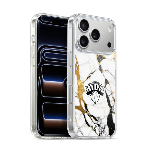NBA New York Knicks White Marble Soft Gel Case for Apple iPhone 17 Pro