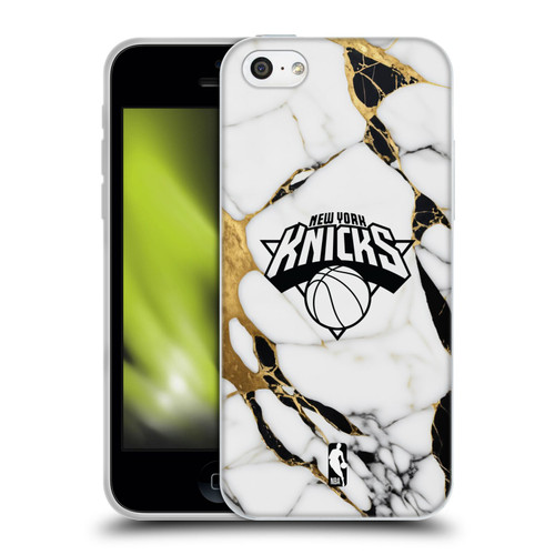 NBA New York Knicks White Marble Soft Gel Case for Apple iPhone 5c