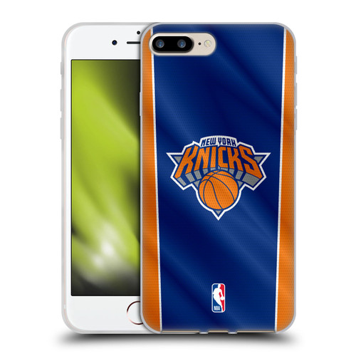 NBA New York Knicks Vertical Banner Soft Gel Case for Apple iPhone 7 Plus / iPhone 8 Plus & MagSafe