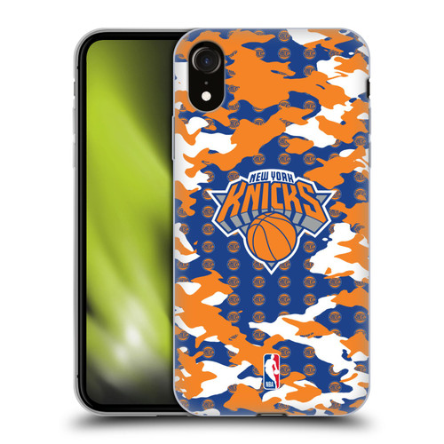 NBA New York Knicks Camouflage Soft Gel Case for Apple iPhone XR