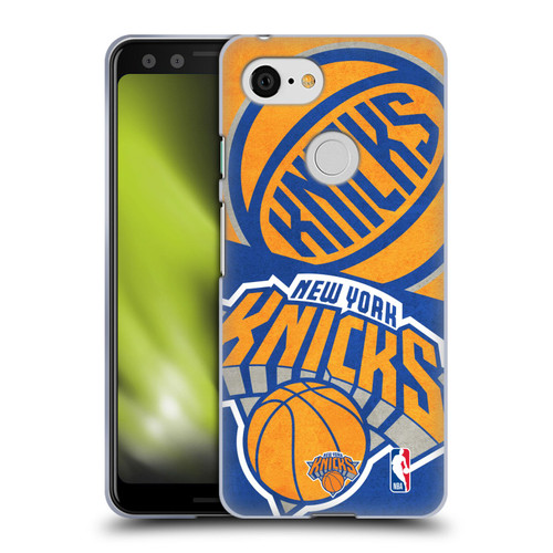 NBA New York Knicks Half Oversized Soft Gel Case for Google Pixel 3