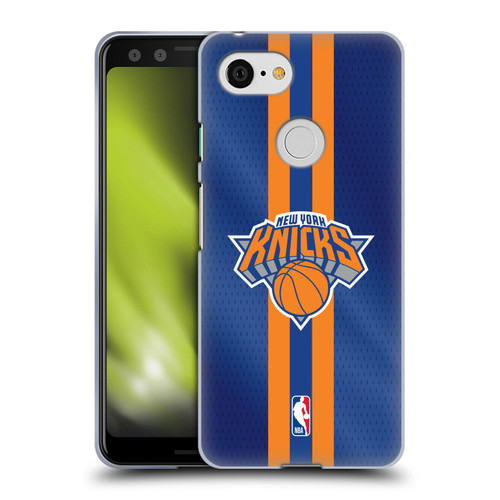 NBA New York Knicks Stripes Soft Gel Case for Google Pixel 3