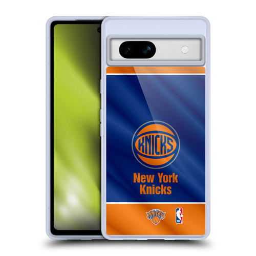 NBA New York Knicks Horizontal Banner Soft Gel Case for Google Pixel 7a