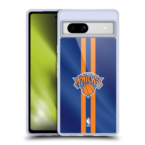 NBA New York Knicks Stripes Soft Gel Case for Google Pixel 7a