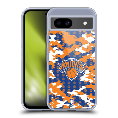 NBA New York Knicks Camouflage Soft Gel Case for Google Pixel 8a