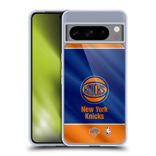 NBA New York Knicks Horizontal Banner Soft Gel Case for Google Pixel 8 Pro