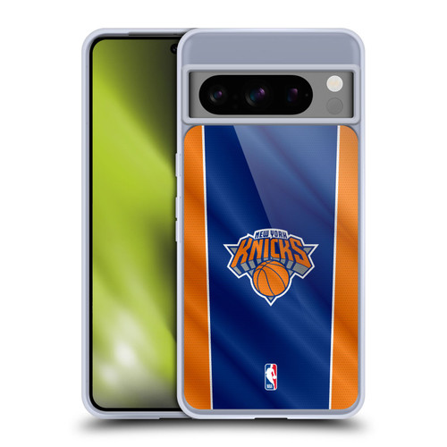 NBA New York Knicks Vertical Banner Soft Gel Case for Google Pixel 8 Pro