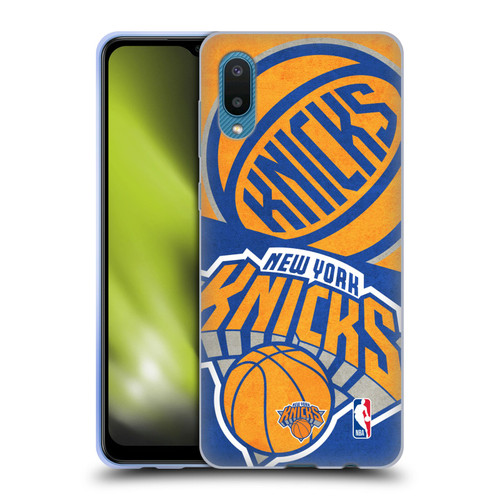 NBA New York Knicks Half Oversized Soft Gel Case for Samsung Galaxy A02/M02 (2021)