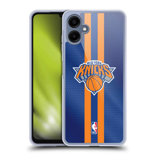 NBA New York Knicks Stripes Soft Gel Case for Samsung Galaxy A06 4G