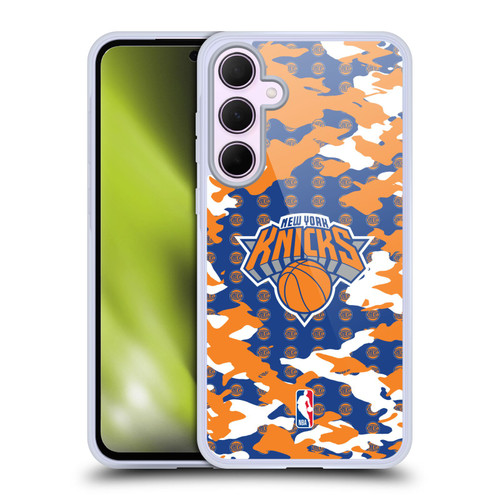 NBA New York Knicks Camouflage Soft Gel Case for Samsung Galaxy A35 5G
