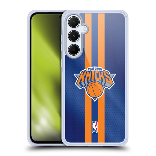 NBA New York Knicks Stripes Soft Gel Case for Samsung Galaxy A55 5G