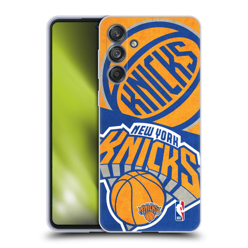 NBA New York Knicks Half Oversized Soft Gel Case for Samsung Galaxy M55 5G