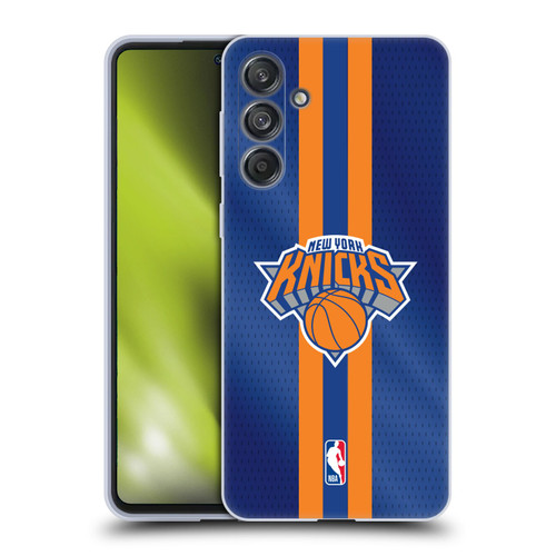 NBA New York Knicks Stripes Soft Gel Case for Samsung Galaxy M55 5G
