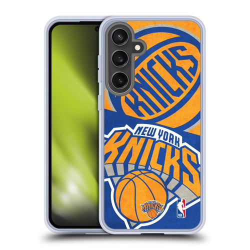 NBA New York Knicks Half Oversized Soft Gel Case for Samsung Galaxy S24 FE & MagSafe