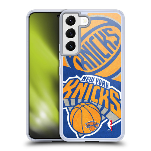 NBA New York Knicks Half Oversized Soft Gel Case for Samsung Galaxy S22 5G & MagSafe